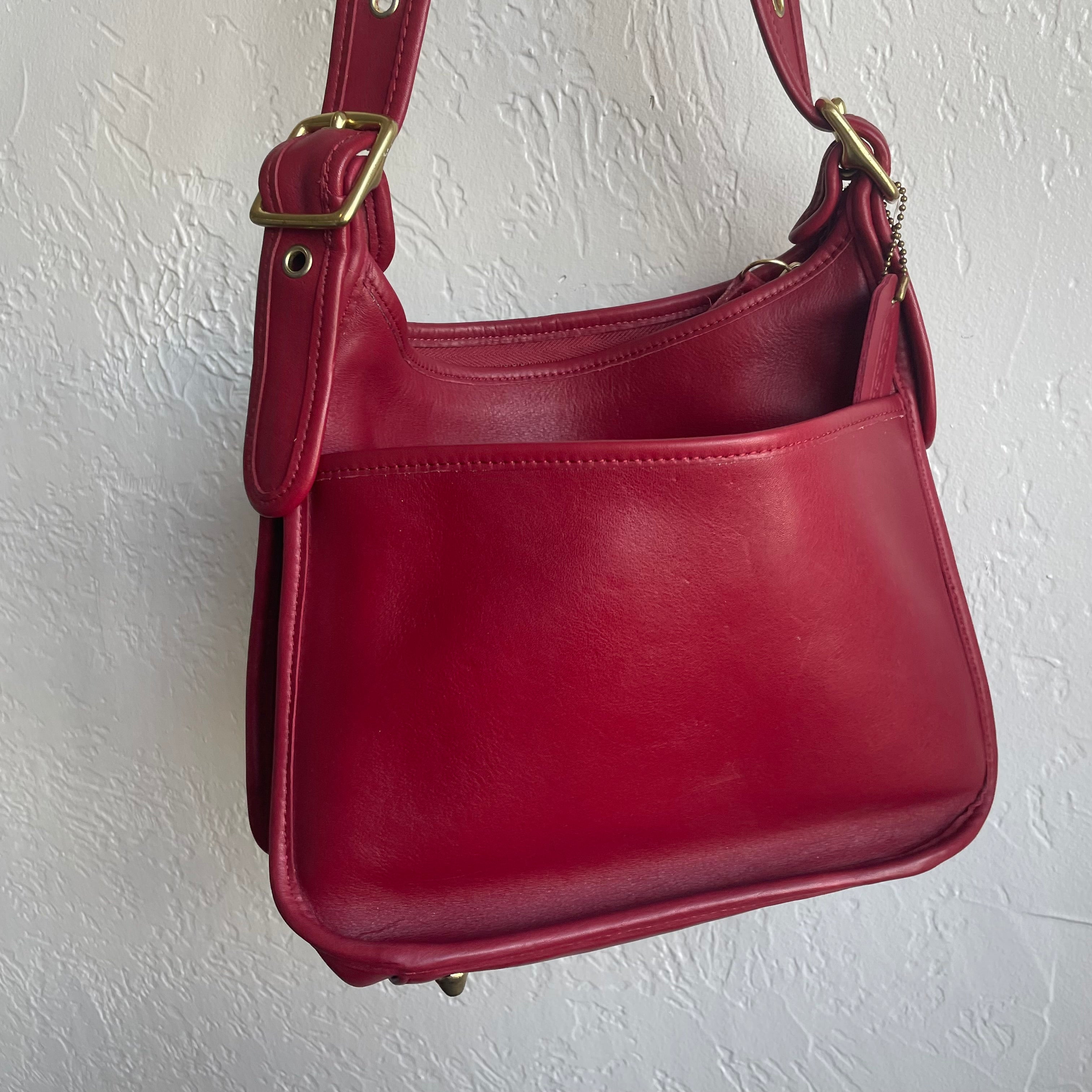 Coach Red Legacy Zip Crossbody 1990's #9966