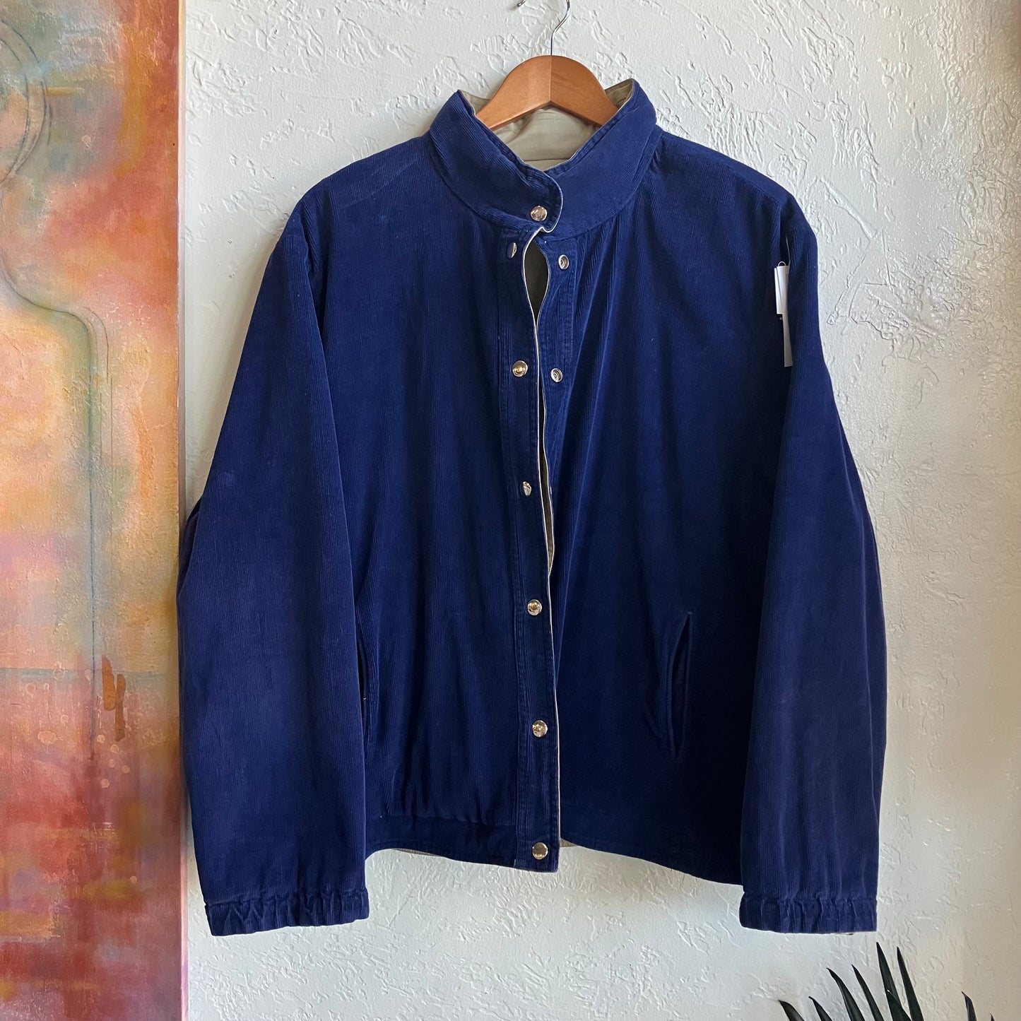 Blue Corduroy Reversible Jacket Large