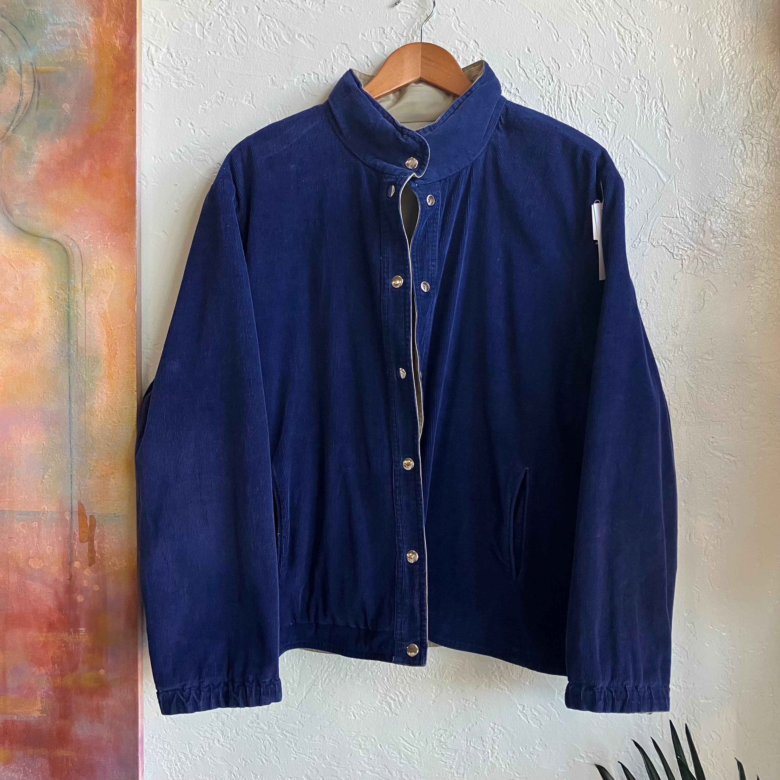 Blue Corduroy Reversible Jacket Large