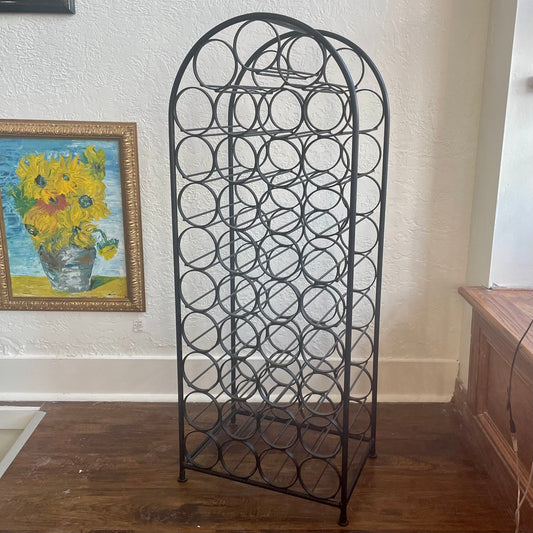 Arthur Umanoff Mid-Century 1960's 39 Bottle Cast Iron Wine Rack