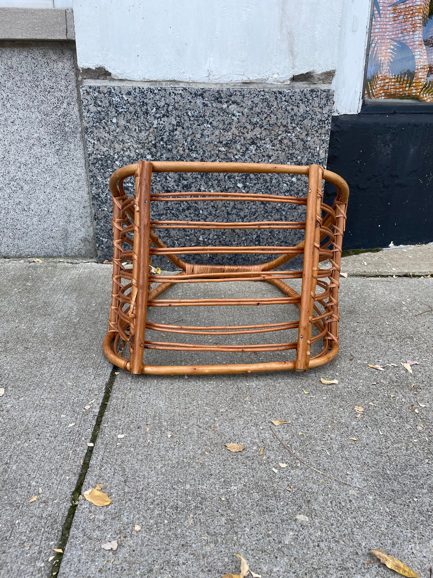 1970s Mid Century Rattan/Wicker Magazine Rack