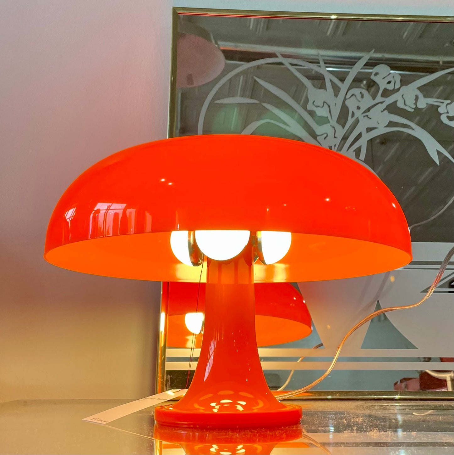 Nessino Orange Mushroom Table Lamp