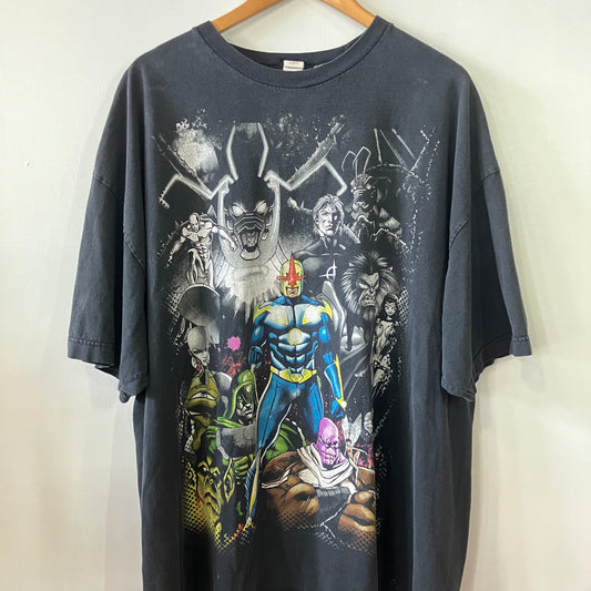 Vintage Marvel Men T-shirt Black Annihilation Omnibus Mad Engine 3XL