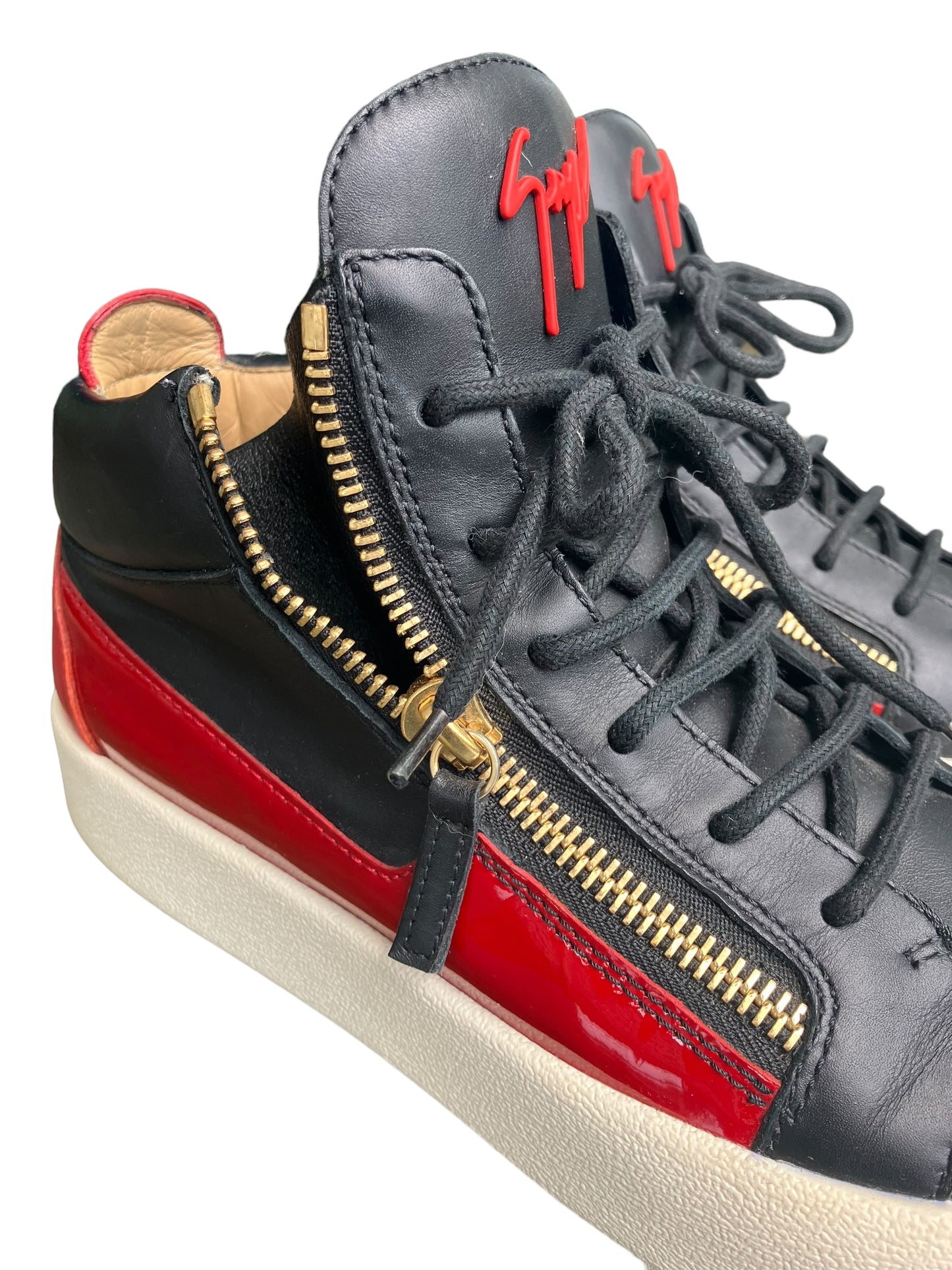 Giuseppe Zanotti Men Sneakers New York Black Red White EU 45 I US 11.5