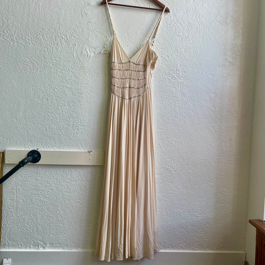 Champagne Sequin Party Dress | Medium