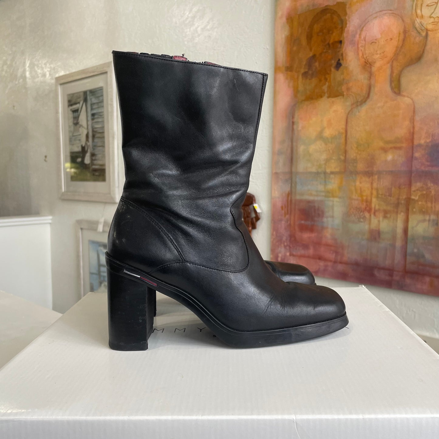 Tommy Hilfiger Y2K Leather Lexi Boots | Women's 7.5