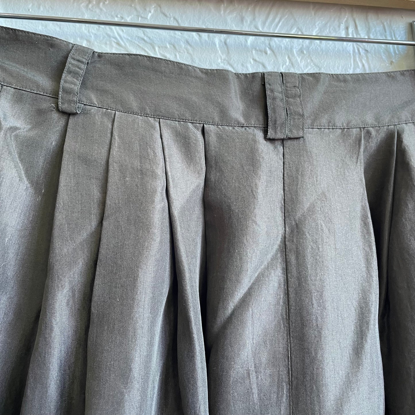 Dark Brown Harve Benard Skirt 100% Silk | XS