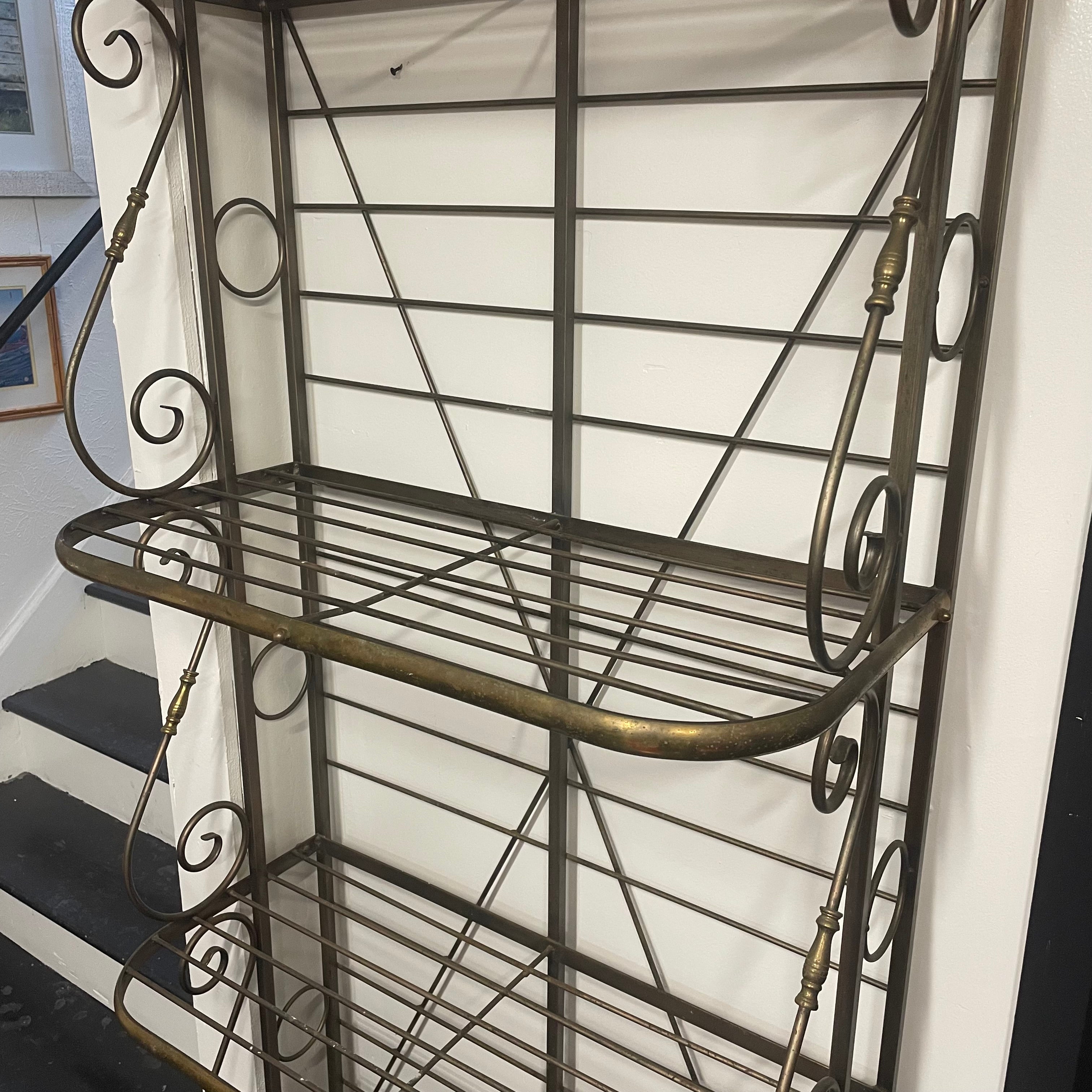 Provincial French Brass Wire Baker's Rack Early 29th Century