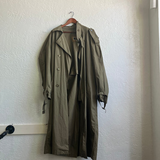 Olive Trench Coat | XL