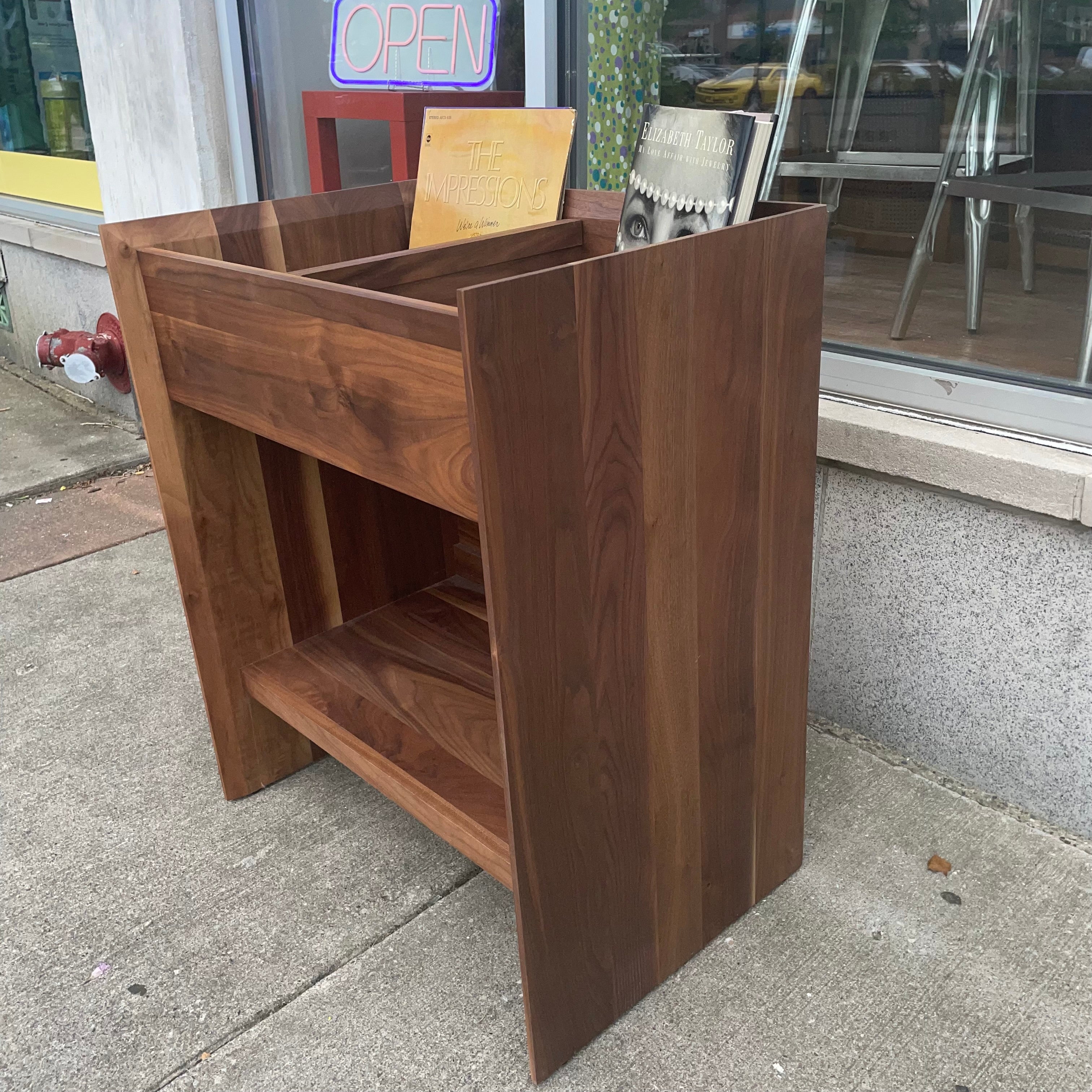 Handmade Walnut Vinyl Record Stand