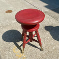 Antique Adjustable Height Red Claw Foot Piano Stool