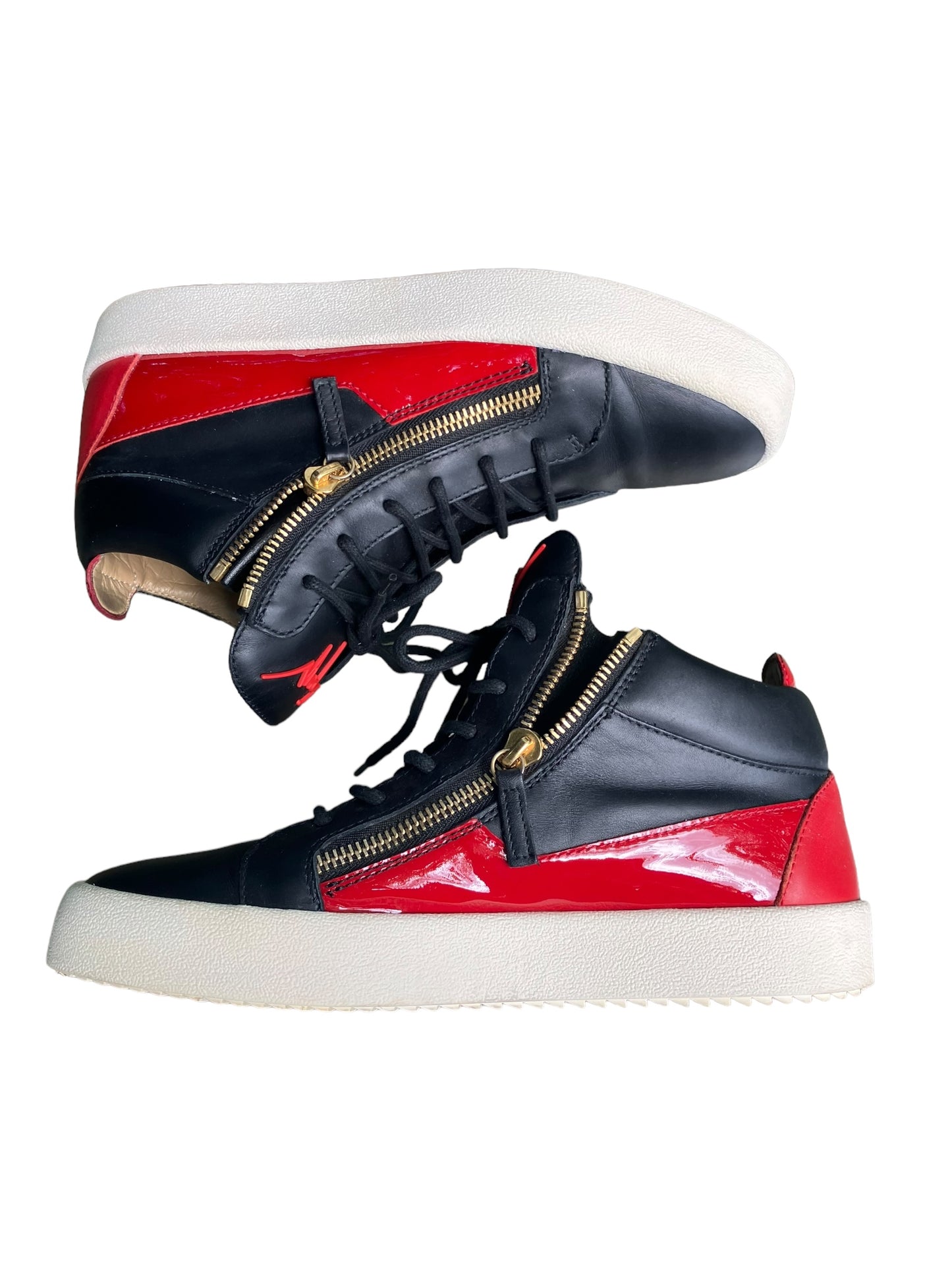 Giuseppe Zanotti Men Sneakers New York Black Red White EU 45 I US 11.5