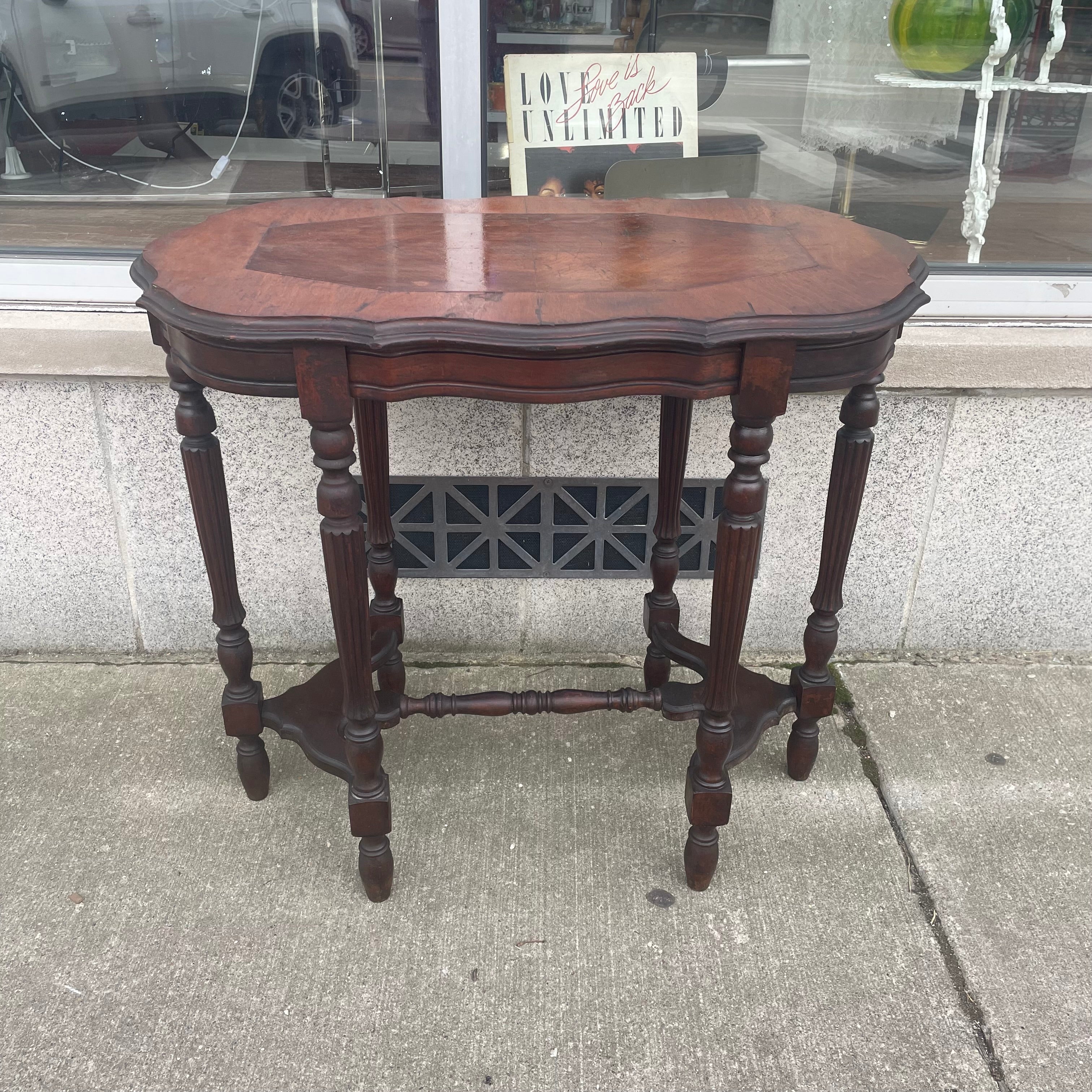 Mahogany 6 Leg Parlor Table Early 20th Century