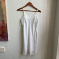Satin Vintage Floral V-Neck Lace Dress | Medium