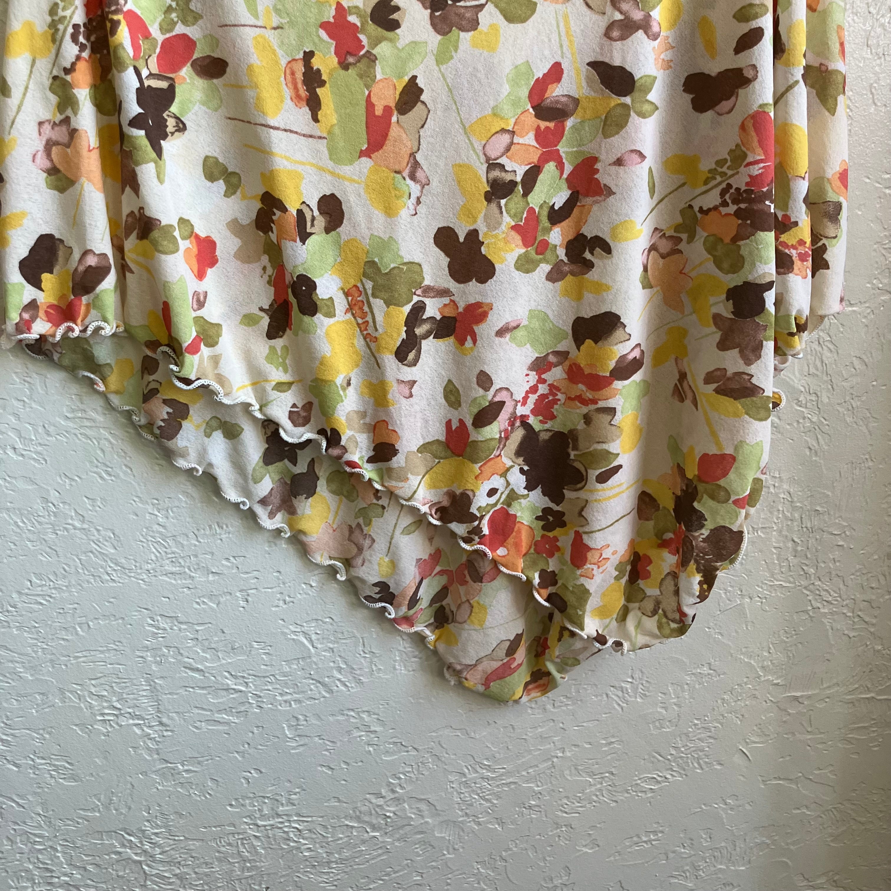Floral Vintage Poncho | XL