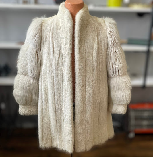 White Mink & Fox Coat | Small