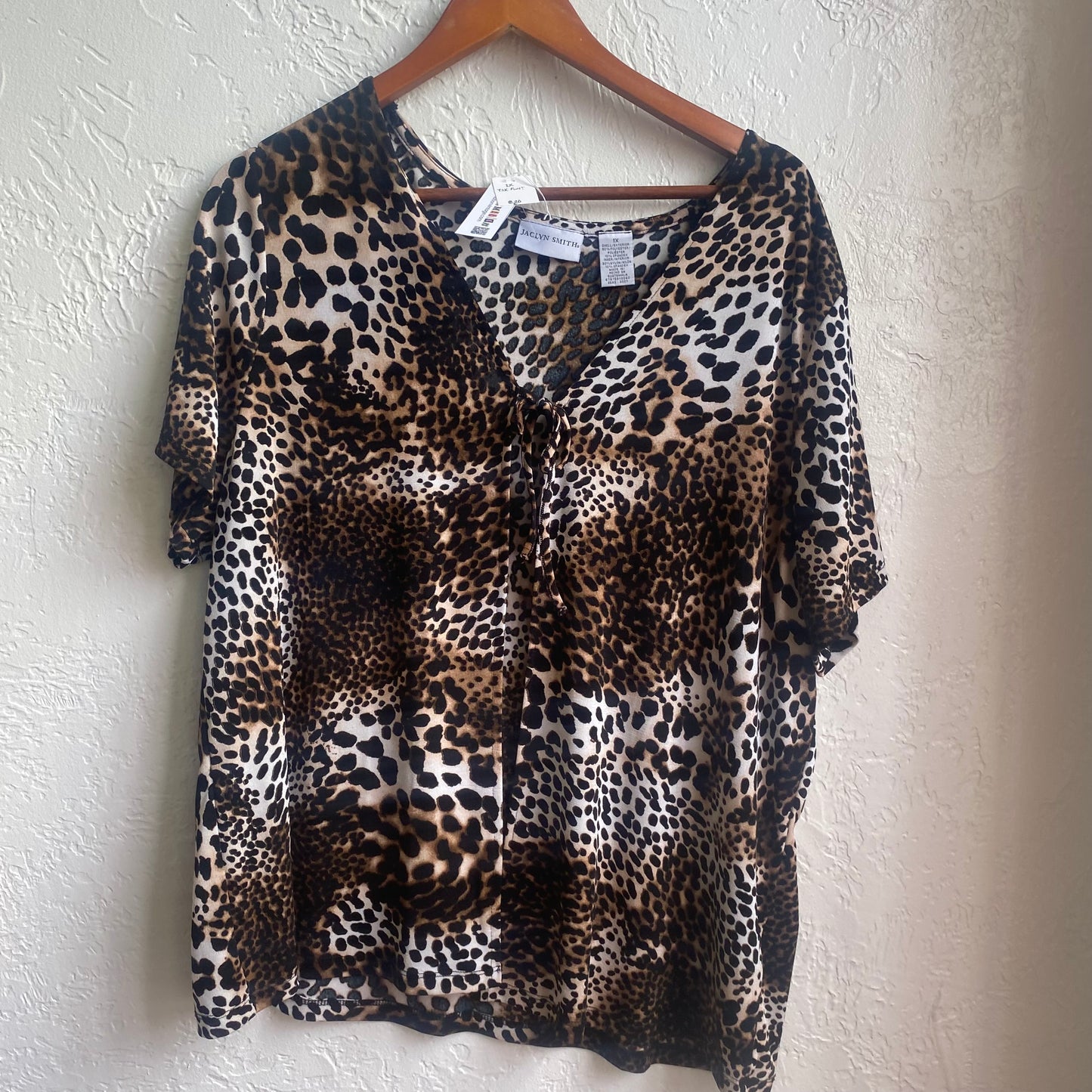 Y2K Cheetah Print Blouse| 1X