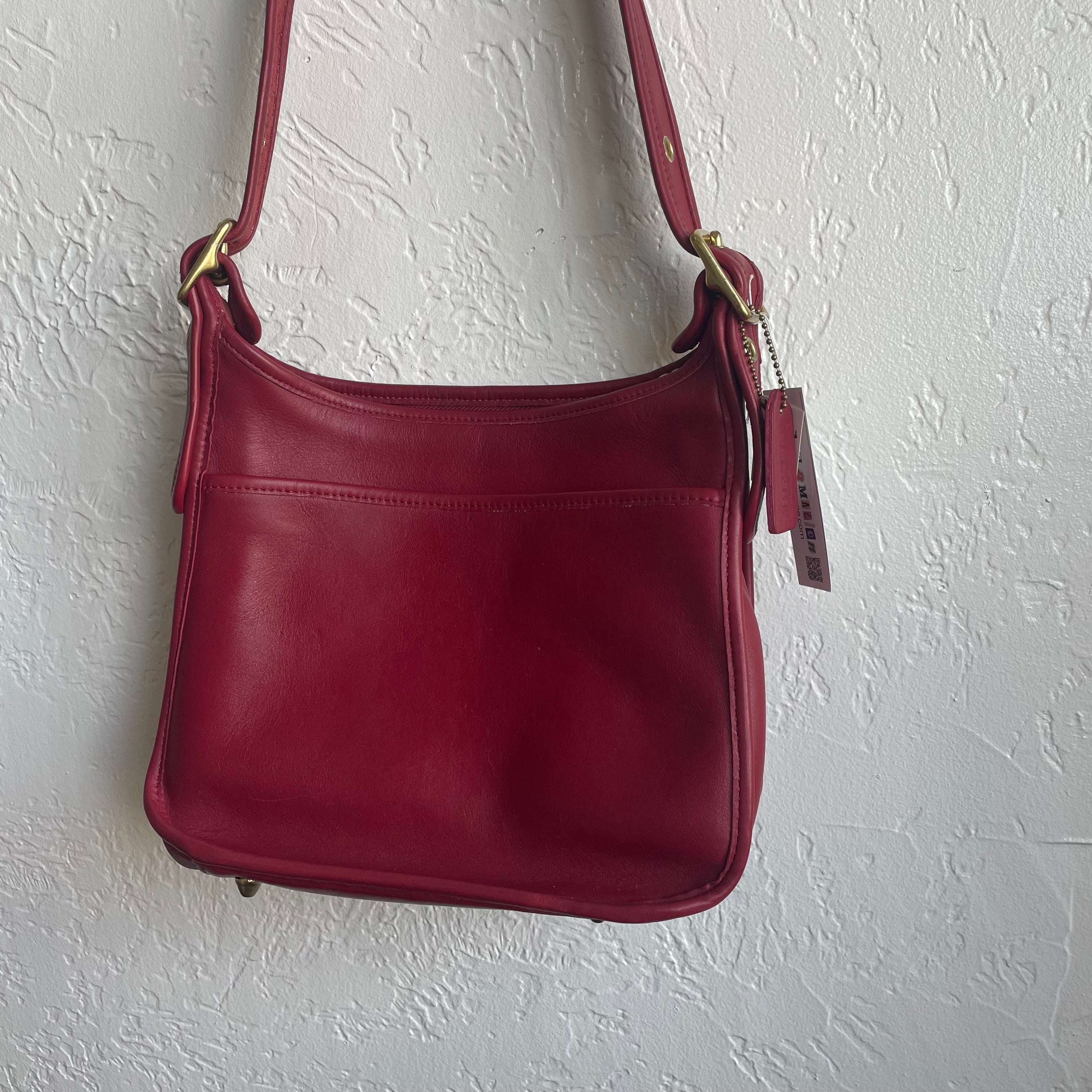 Coach Red Legacy Zip Crossbody 1990's #9966