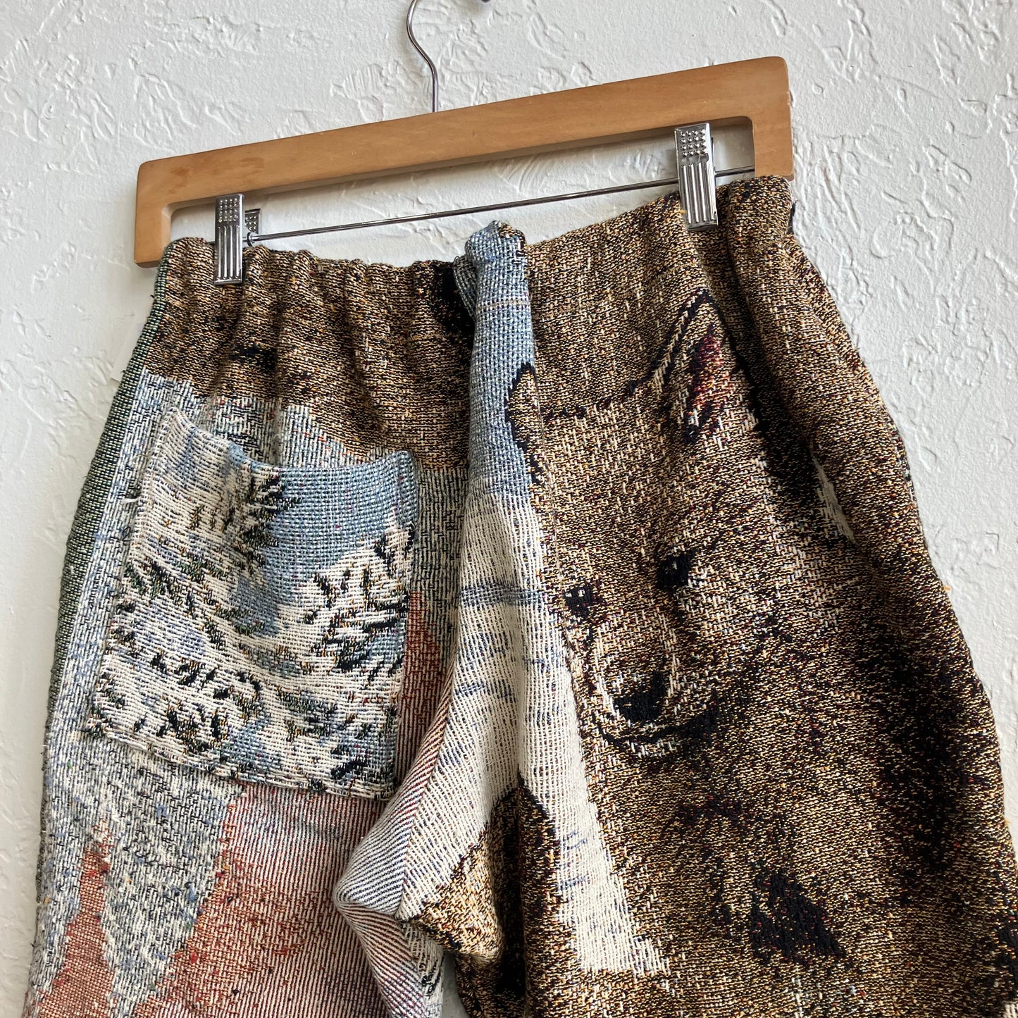 Custom Wolf Tapestry Shorts Small