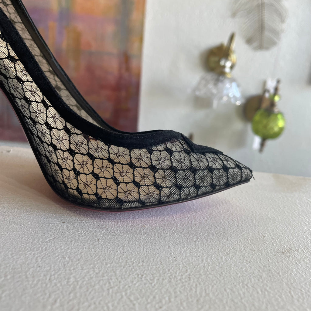 Christian Louboutin Neoalto Dentelle Resille Pumps | Size US 5.5/ IT 35.5