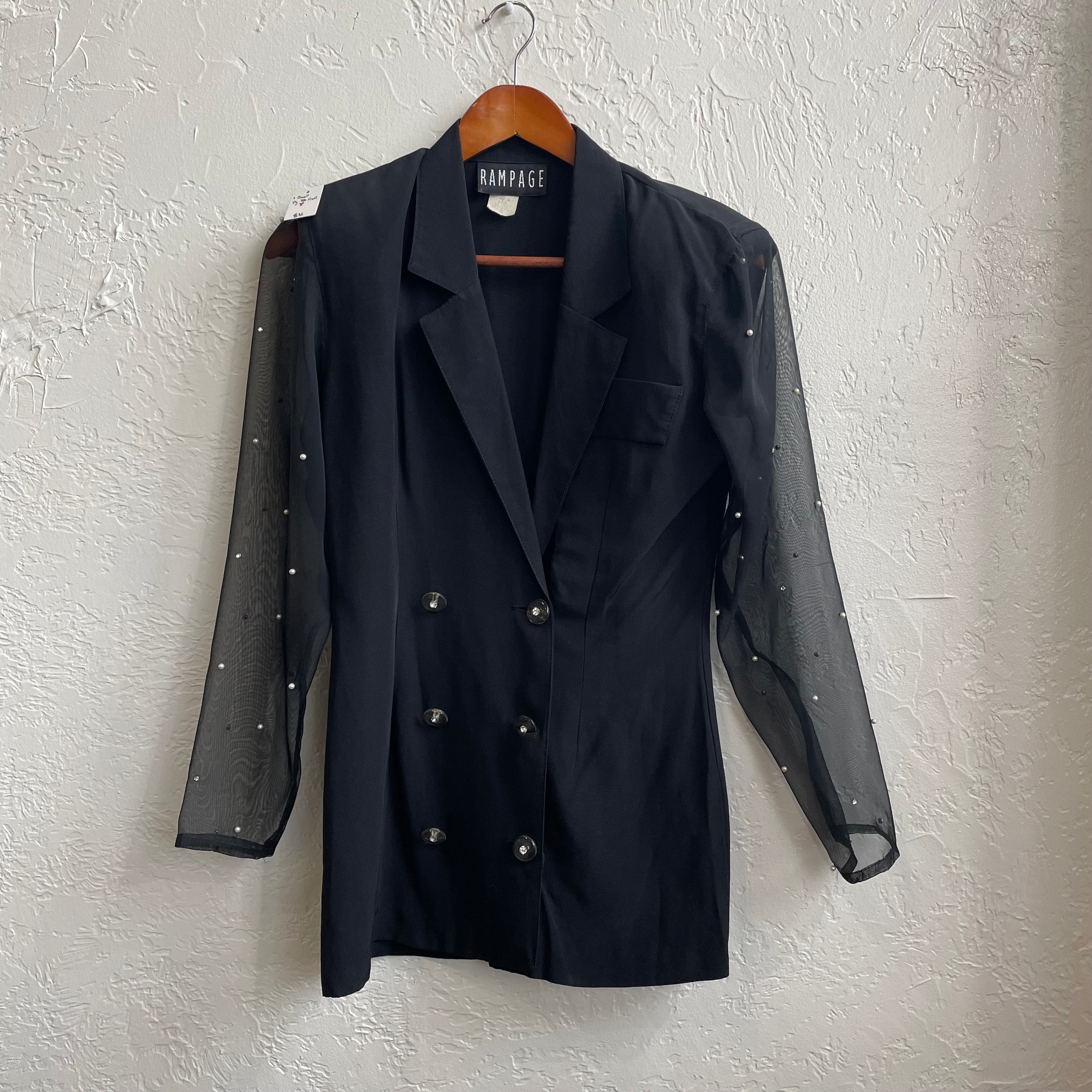 Sheer Sleeve Blazer 1990s Rampage | Small/5