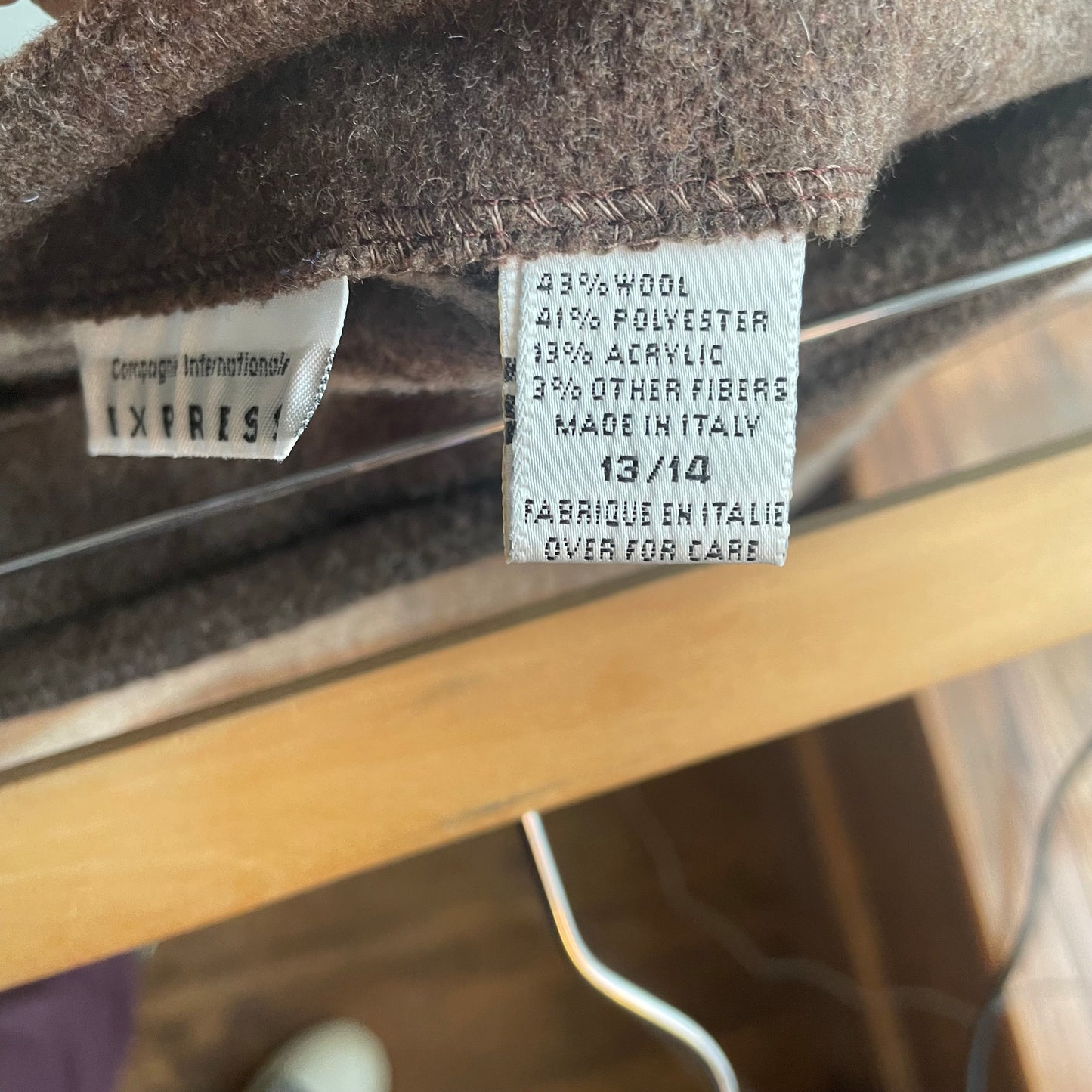 Wool Wrap Mini Skirt | Size 13/14