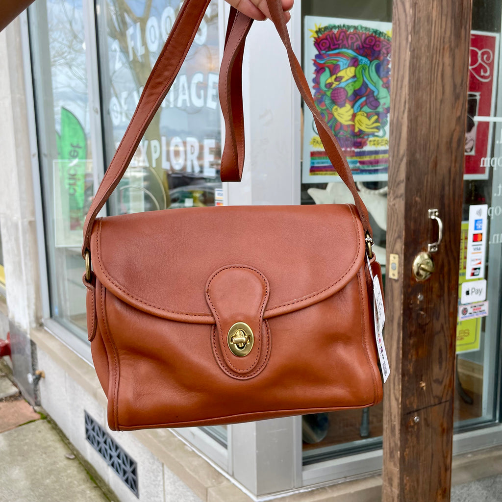 Coach Early 1990s British Tan Devon Crossbody Bag #9908