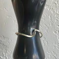 Modernist .925 Sterling Silver Vintage Mexico Abstract Cuff Bracelet