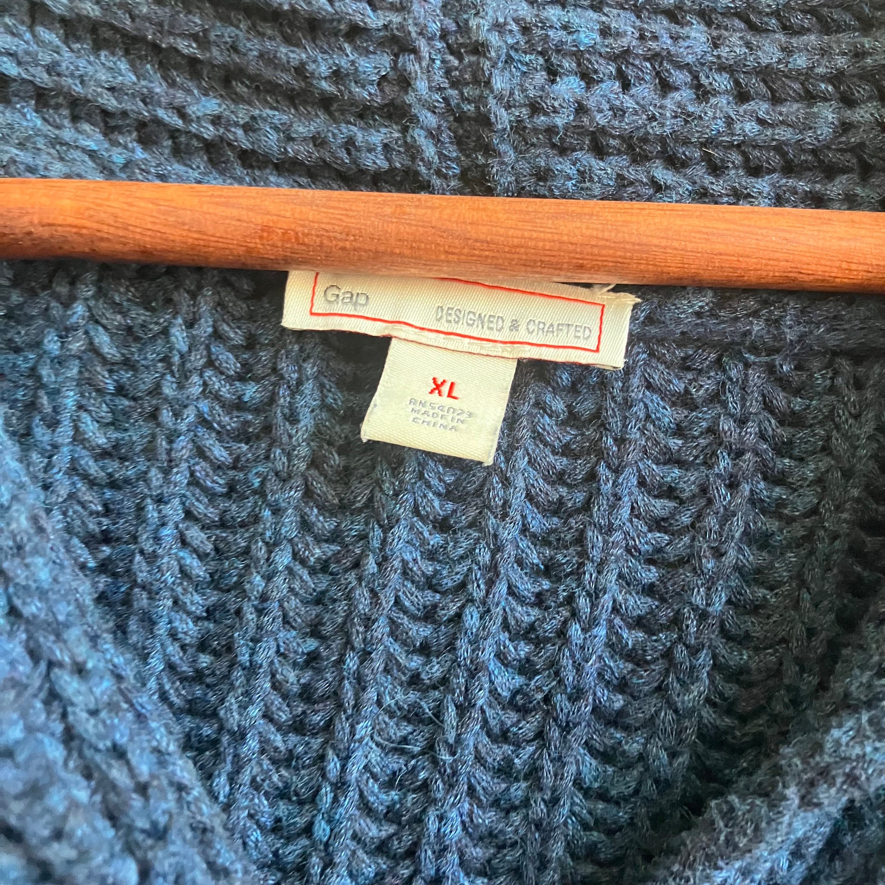 Blue Knitted Gap Cardigan | XL