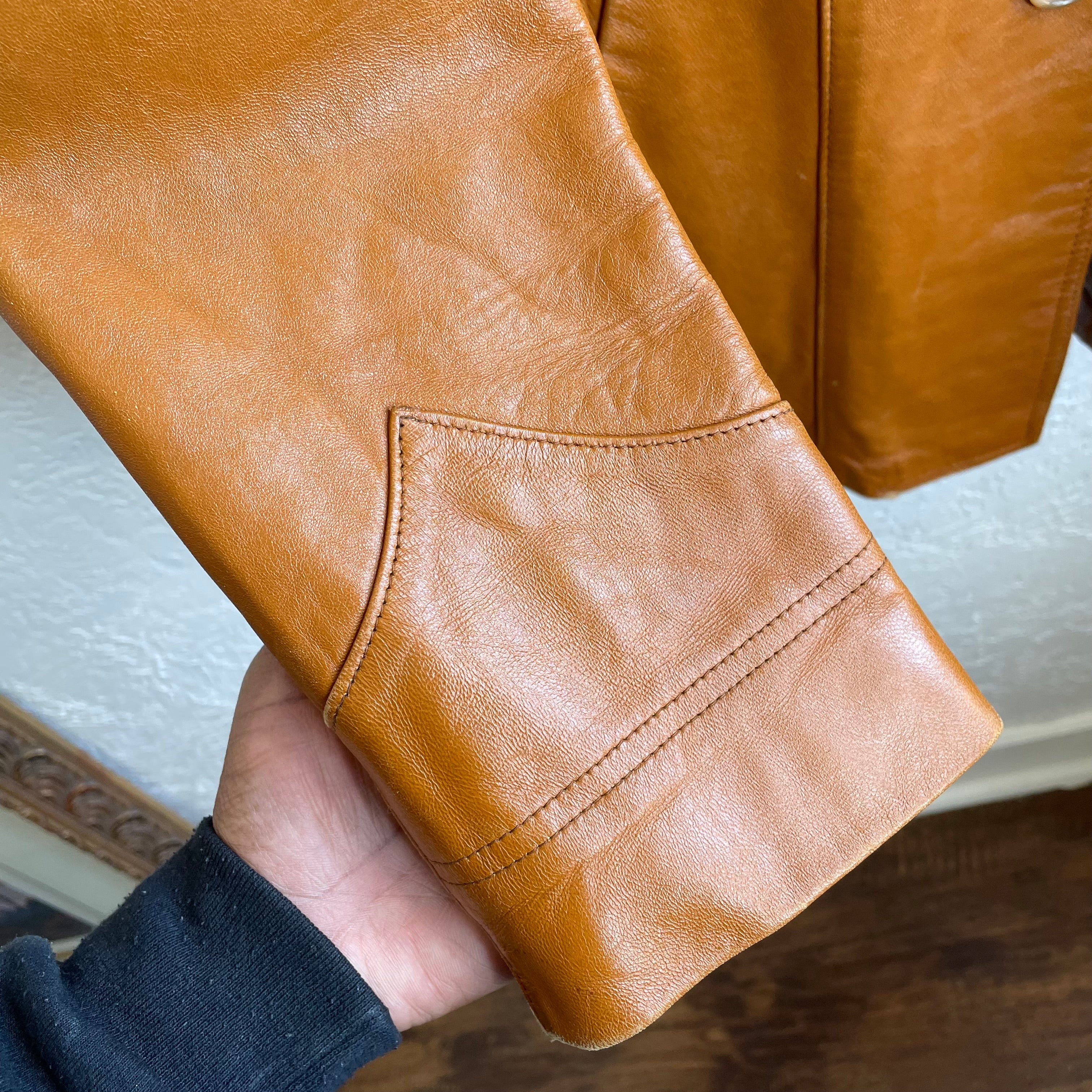 1970s Stetson Western Leather Jacket | Size 42/Large