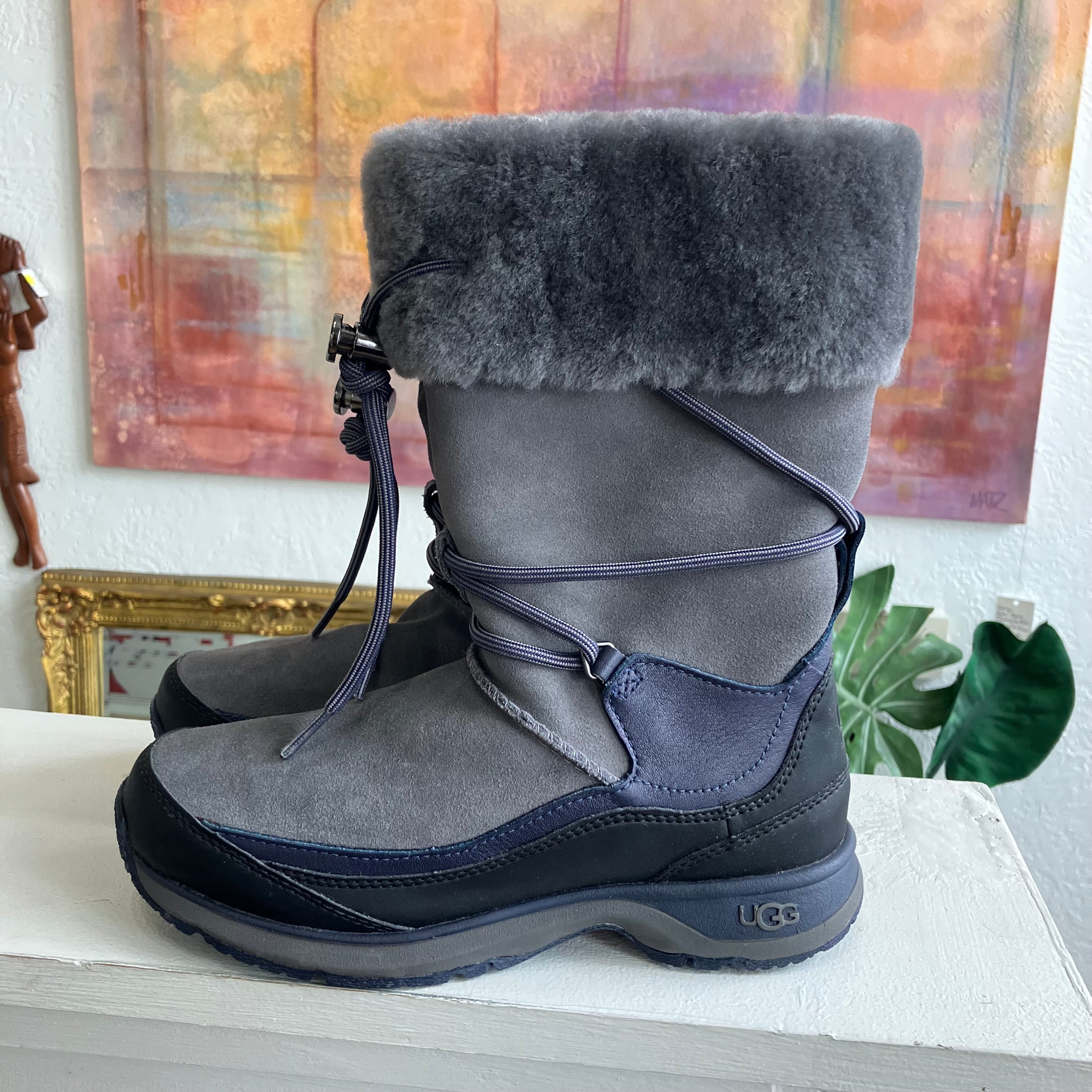 UGG Orellen Waterproof Winter Grey Boots Size 7