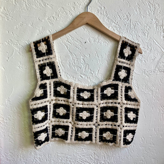 Crochet Crop Tank Top Medium
