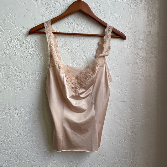 Champagne Colored Lace Slip Cami | Large