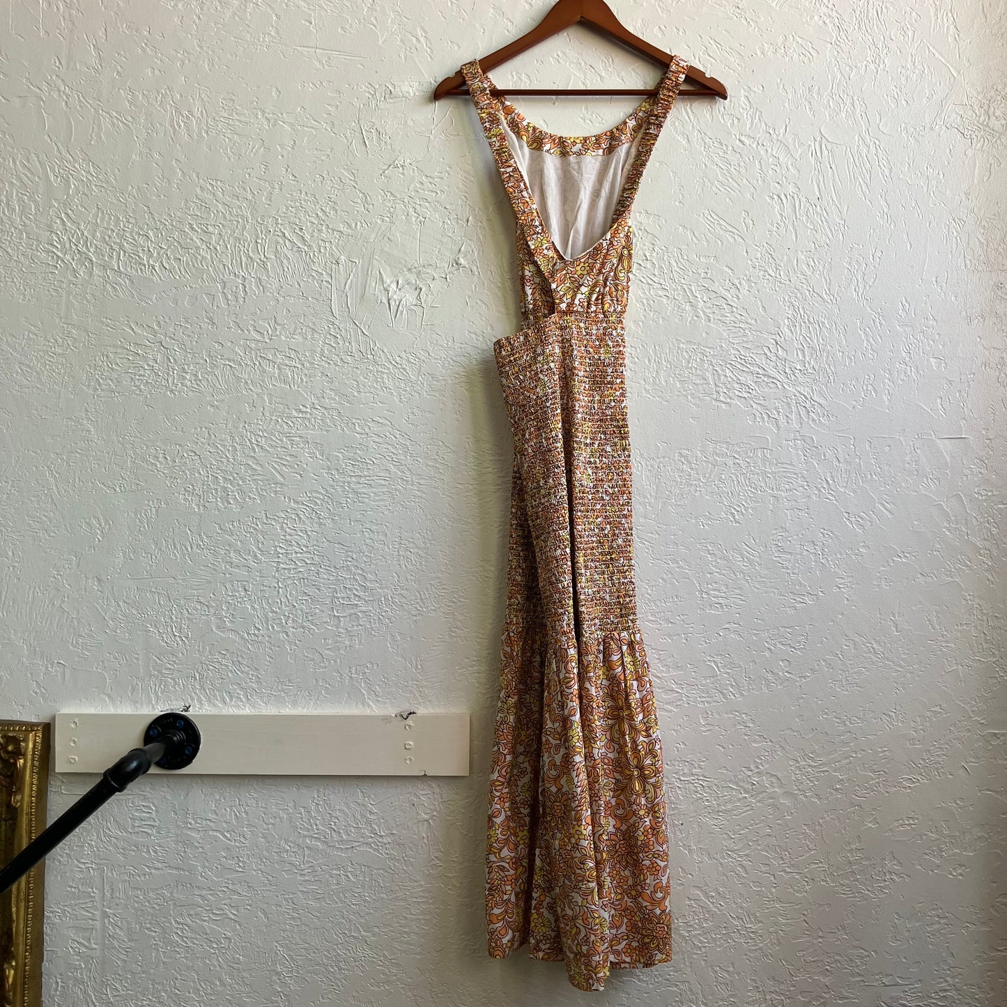 Floral Orange & Yellow Maxi Dress | Medium