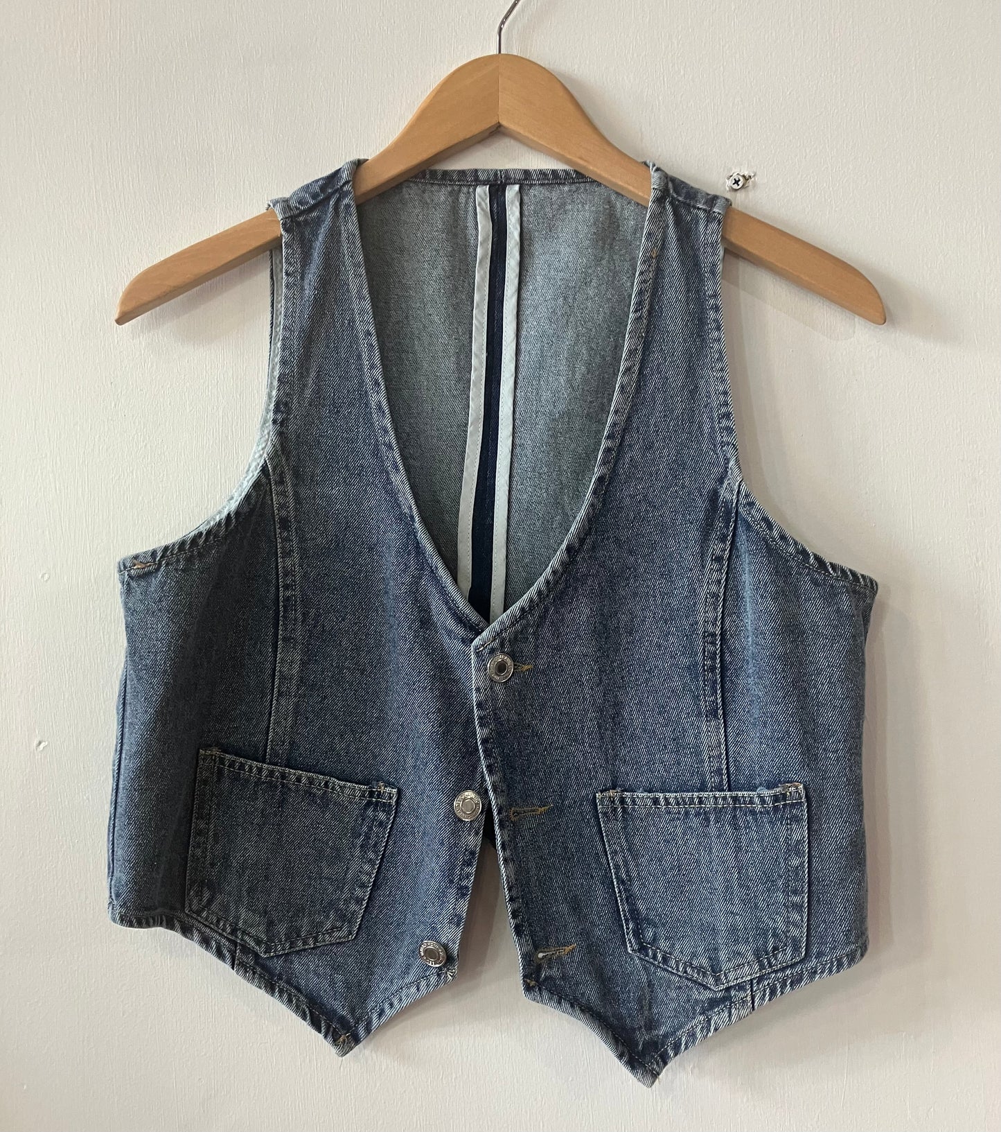 Denim V Neck Vest