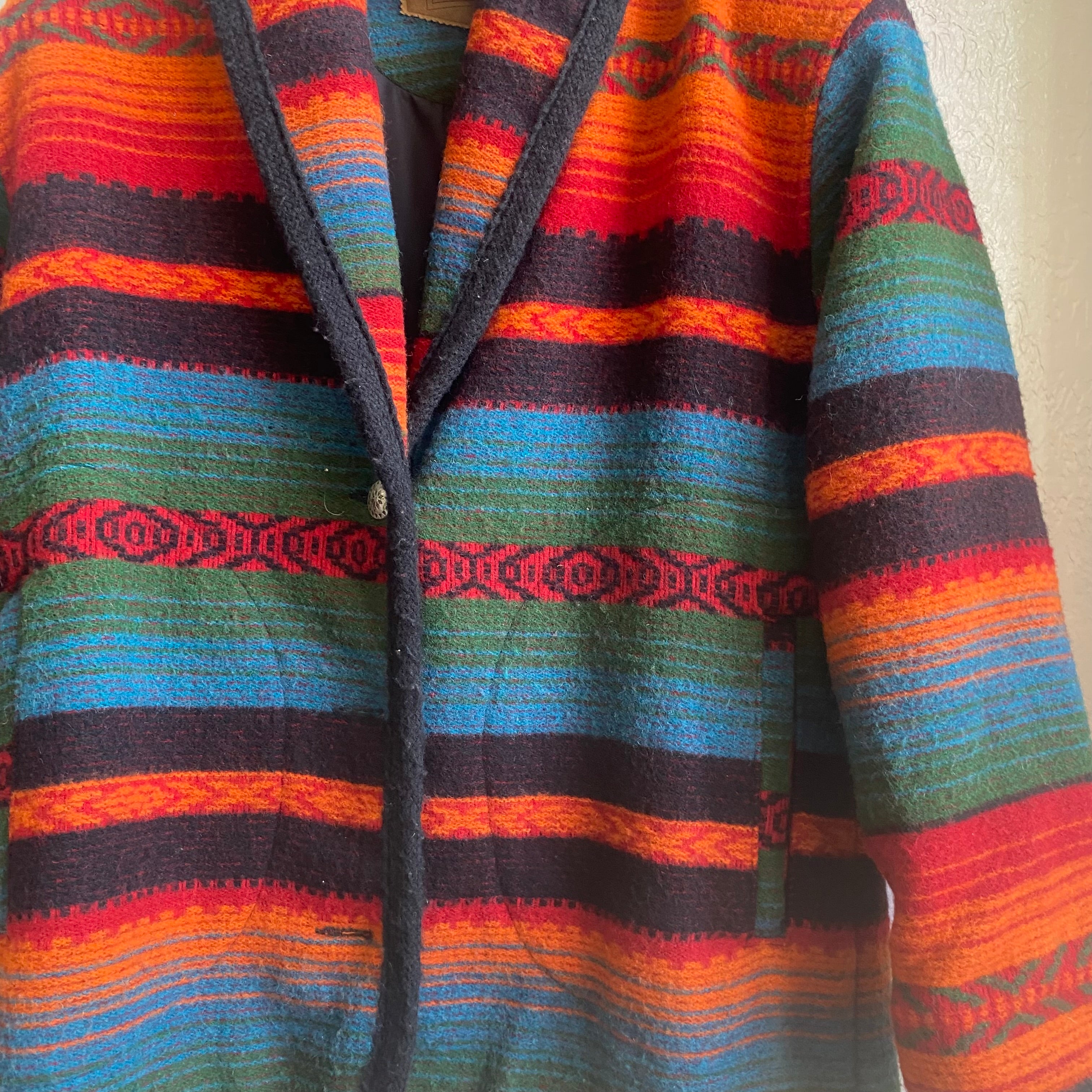 Vibrant Vintage 1970's Woolrich Strip Jacket | Medium