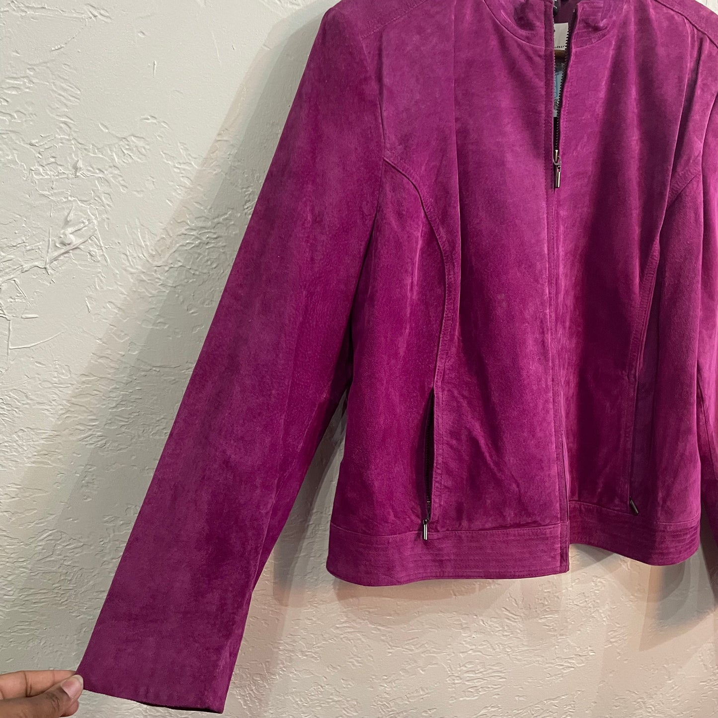 Valerie Steven’s Magenta Suede Jacket | XL