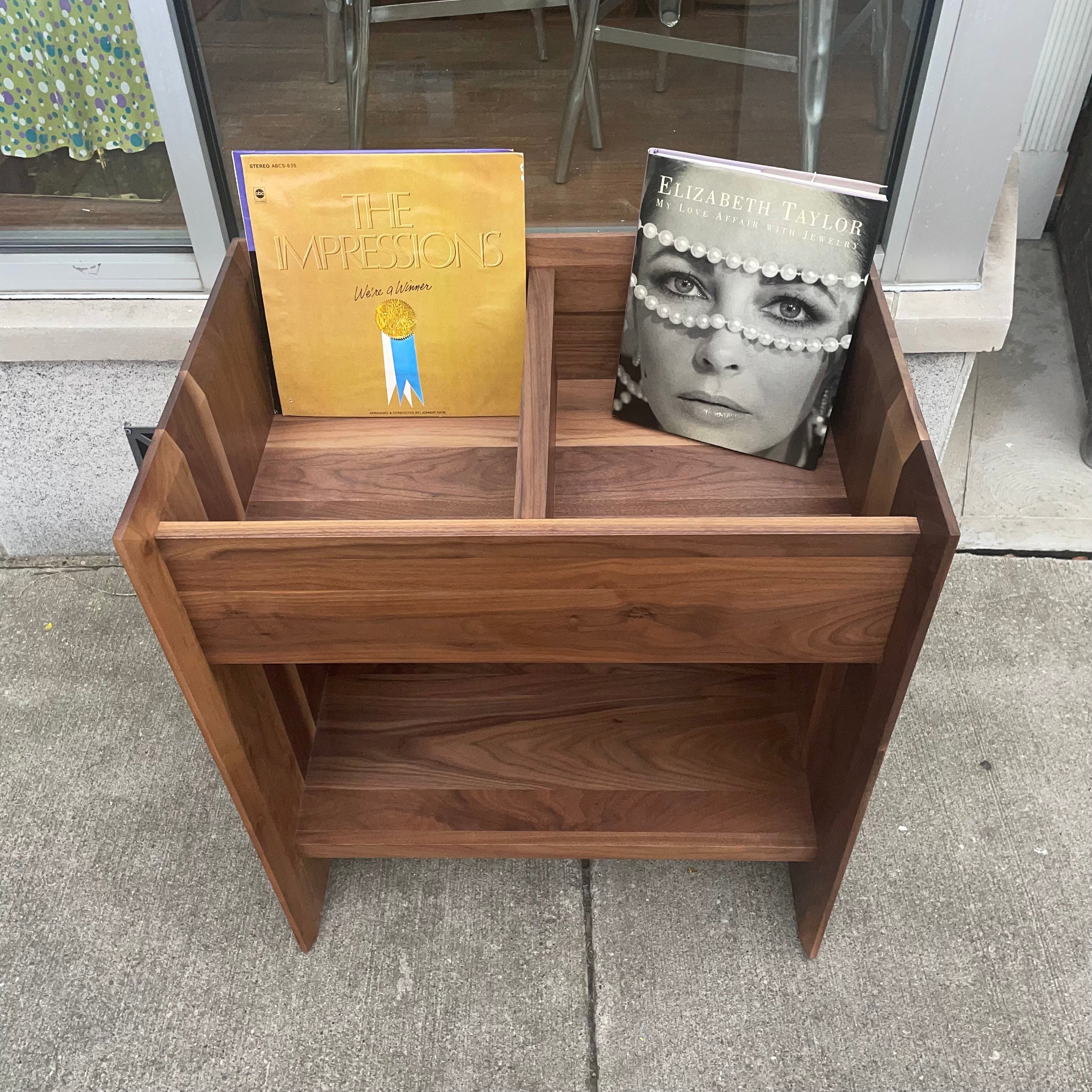 Handmade Walnut Vinyl Record Stand