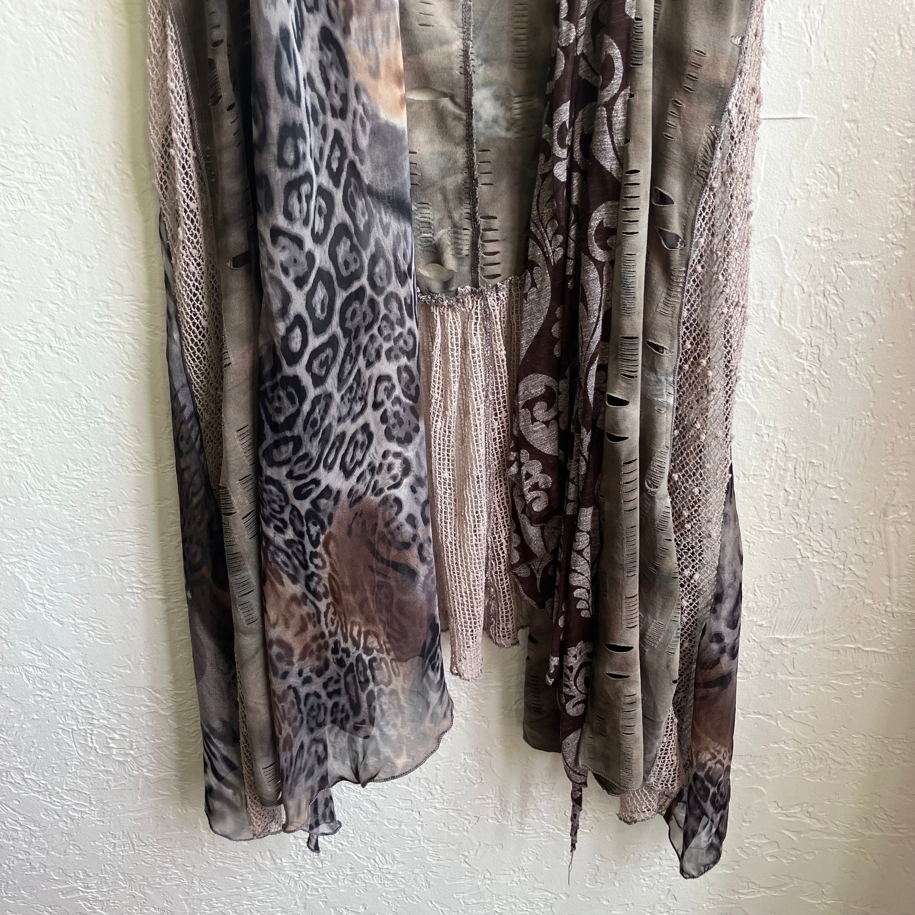 Patchwork Multi Print Cardigan | XL