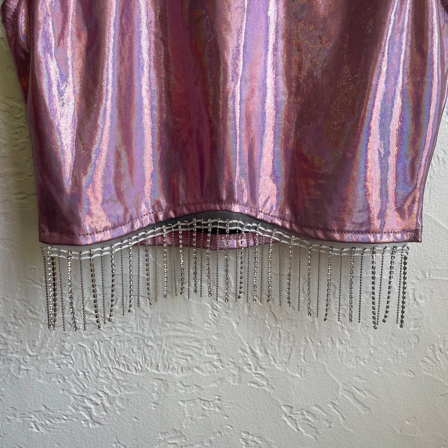 Pink Holographic Party Top Size | Small