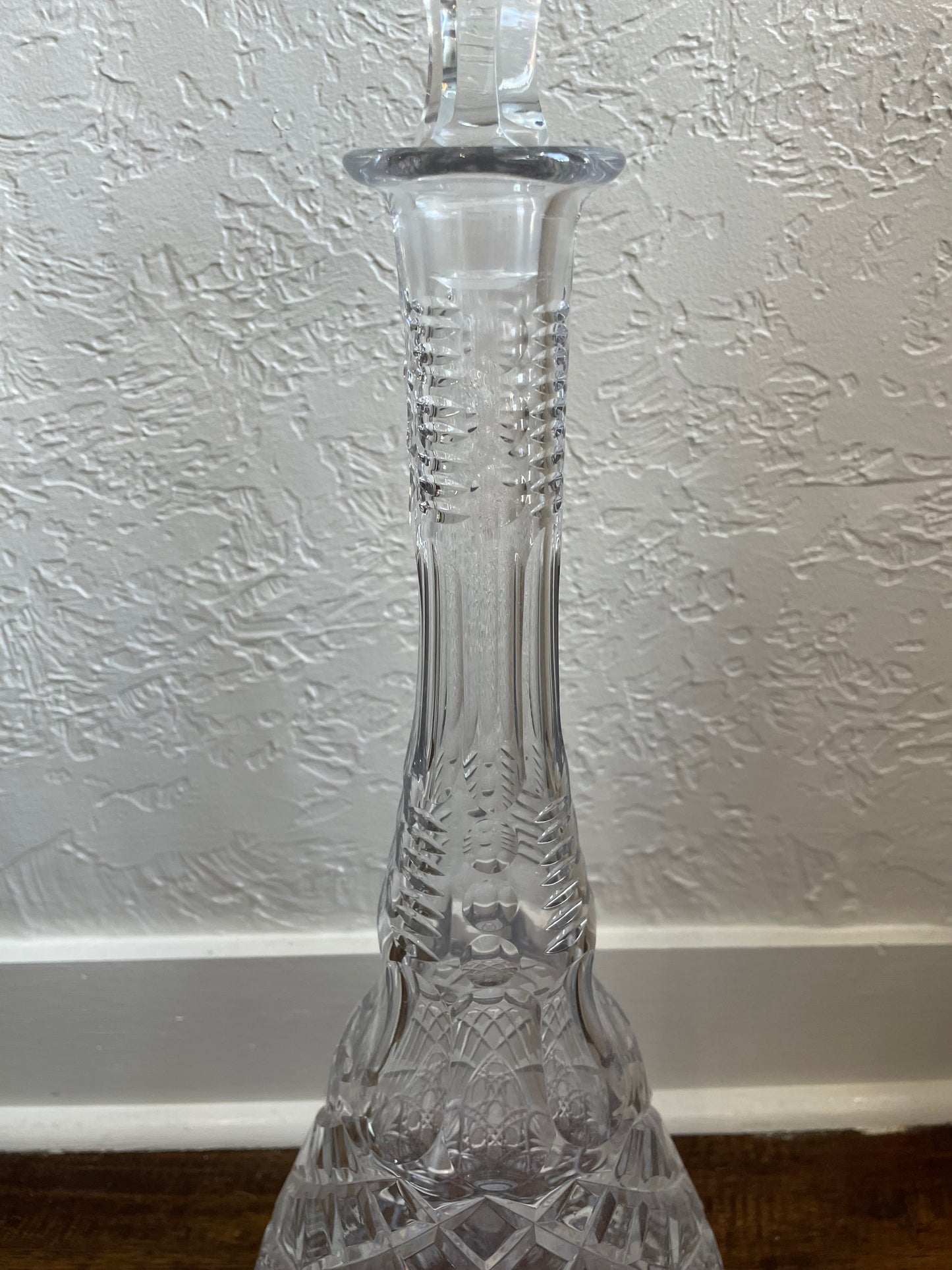 20th Century Beyer 33" Crystal Wine Decanter