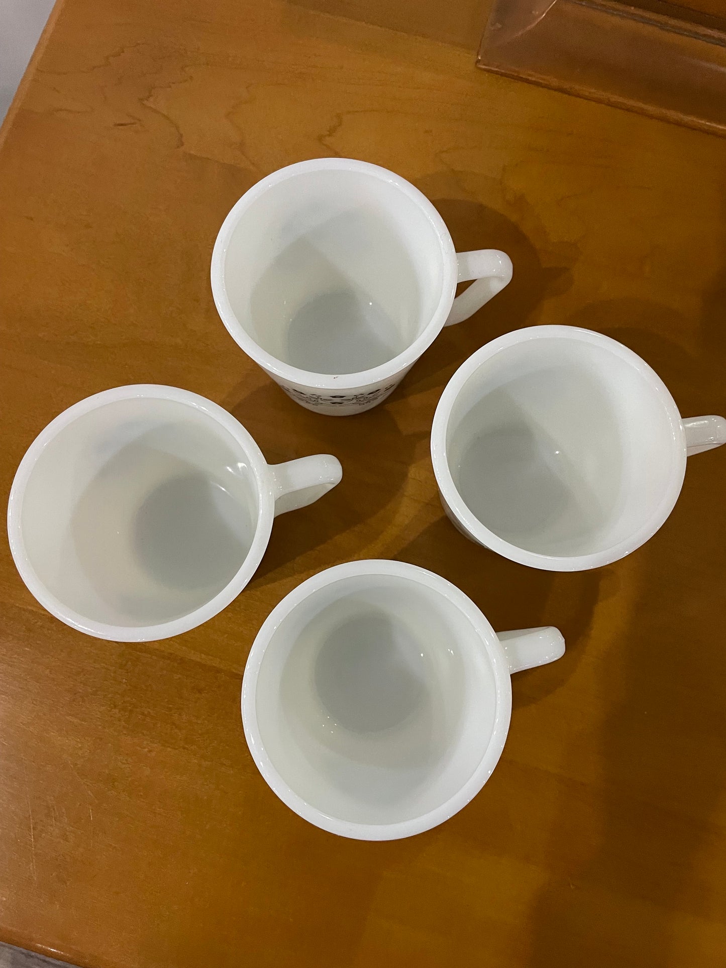 Vintage Pyrex Milk Glass Coffee Cup Set of 4