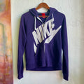 90s Nike Hoodie Red Tag Full Zip Purple Swoosh Classic Vintage Streetwear Medium