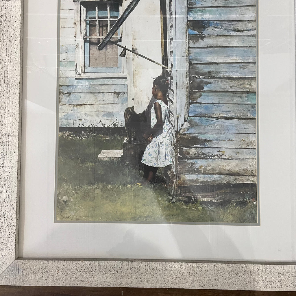 Stephen Scott Young "Her Cat" 1992 Framed Giclée 32 x 26