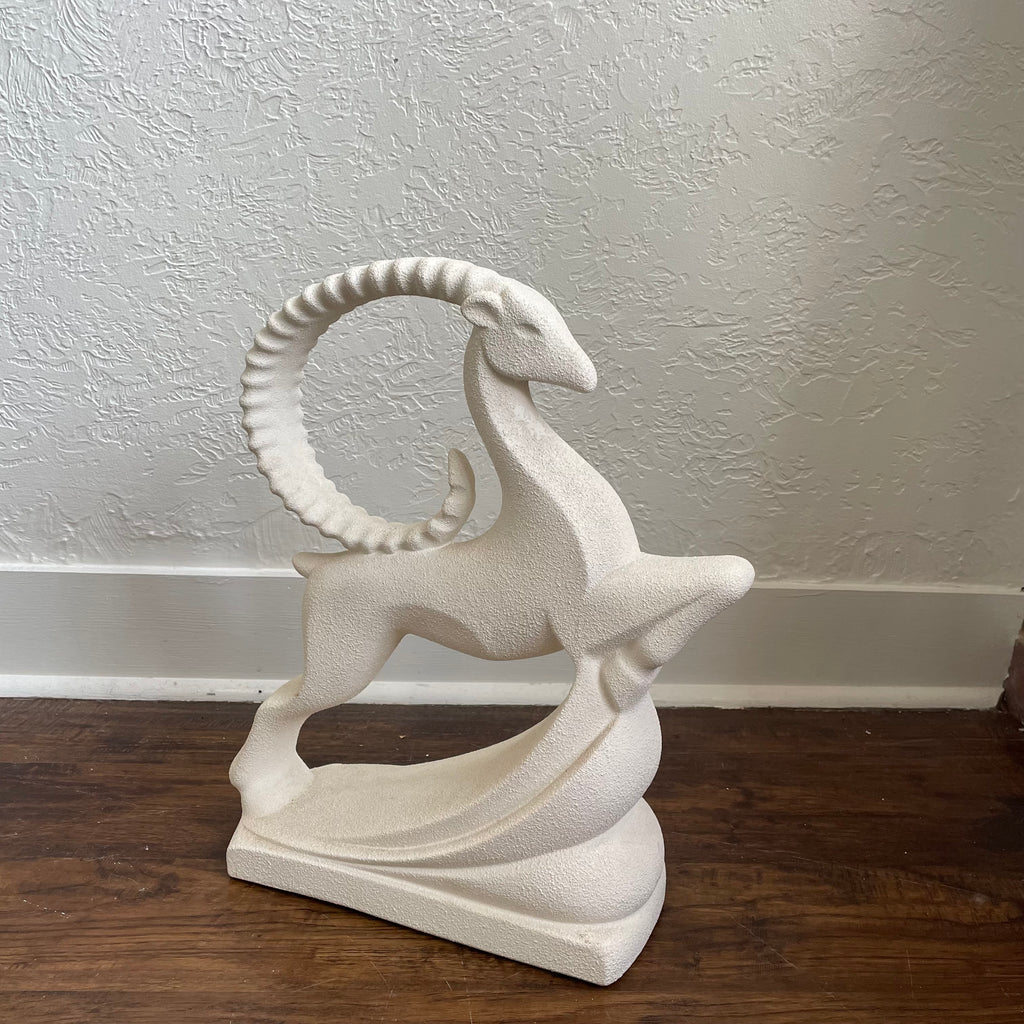 Royal Haeger Leaping Gazelle Antelope Ibex Art Deco Statue