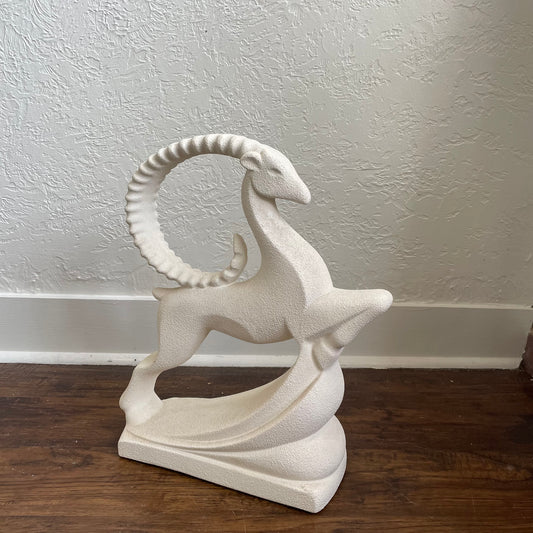 Royal Haeger Leaping Gazelle Antelope Ibex Art Deco Statue