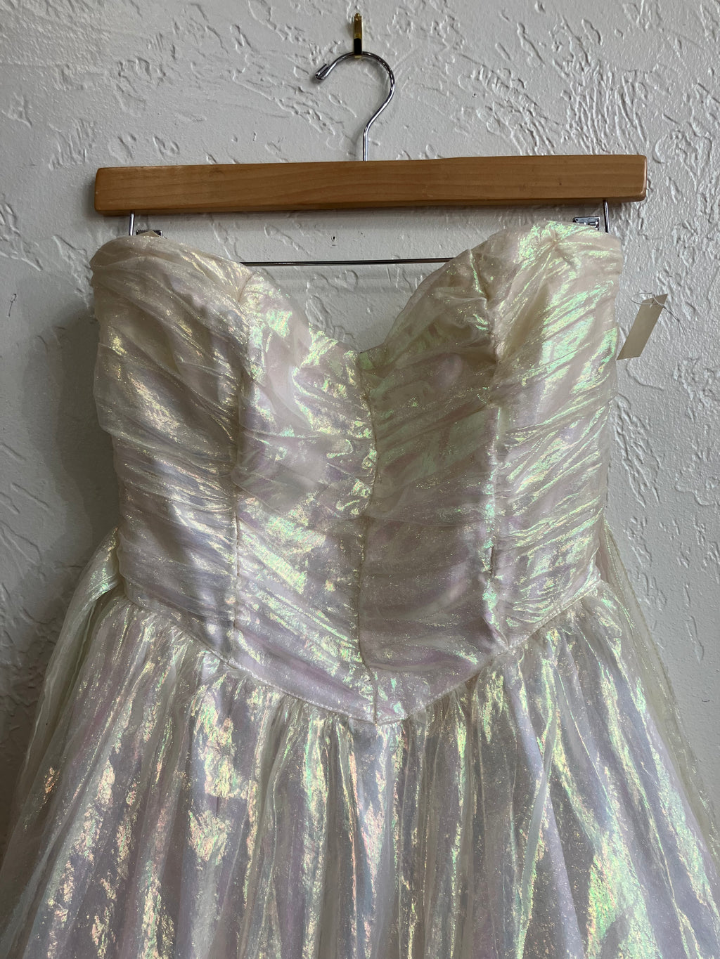Vintage Dreamy Iridescent Strapless Gunne Sax Dress | Small