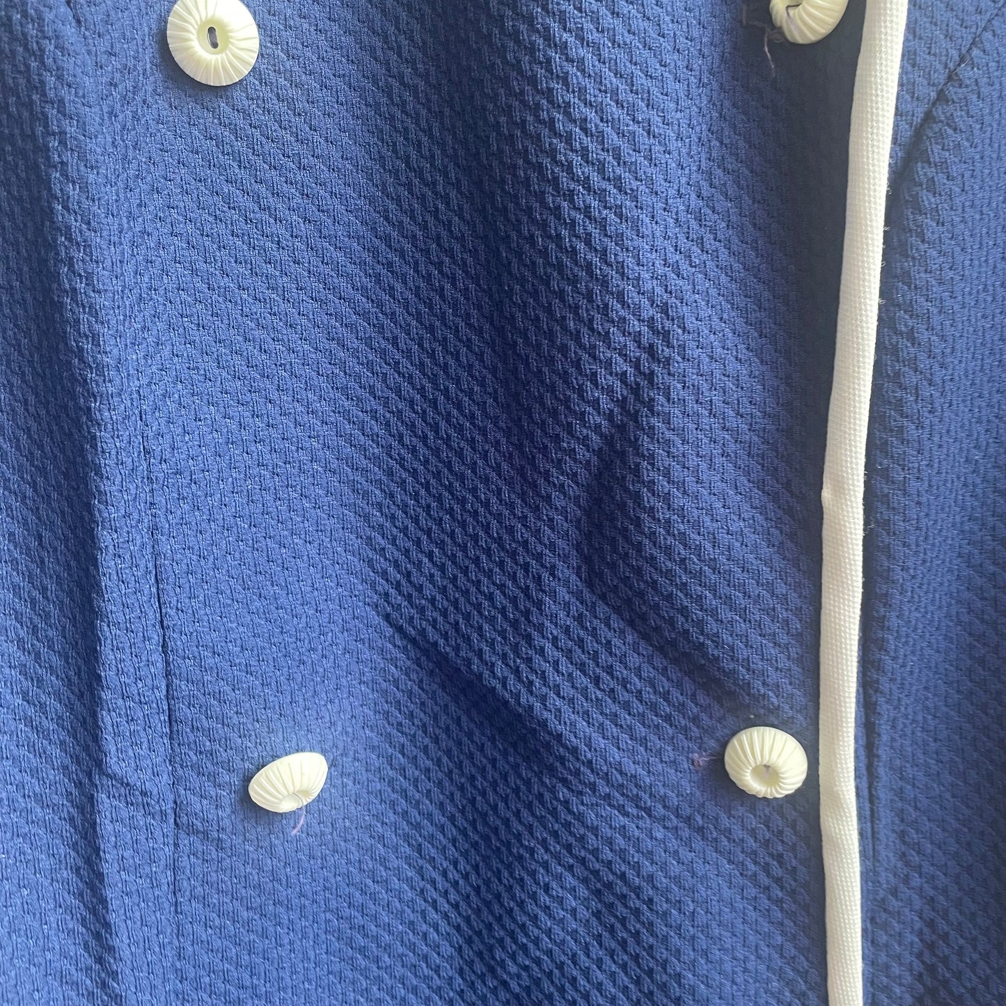 Blue & White Buttoned Dress | XL