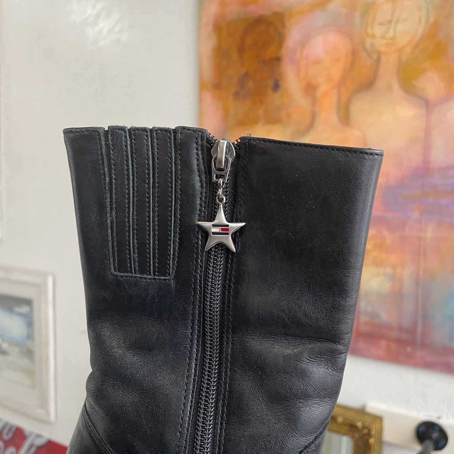 Tommy Hilfiger Y2K Leather Lexi Boots | Women's 7.5