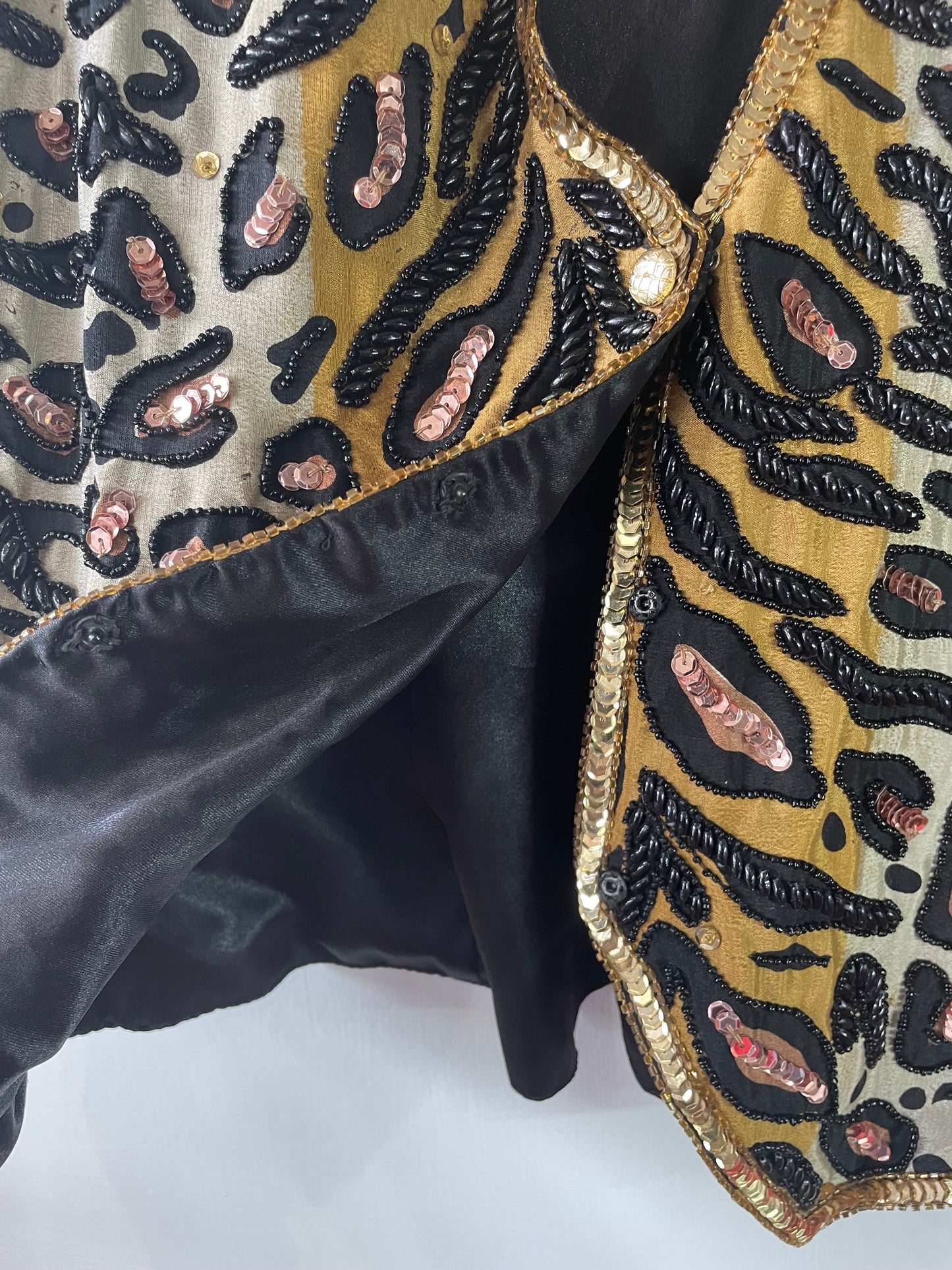 1990’s Cheetah Silk Sequin Vest